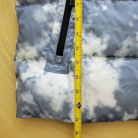 Hollister Men’s Fleece-Lined Full Zip Hooded Puffer Jacket Slate Tie-Dye - Small - Picture 9 of 15